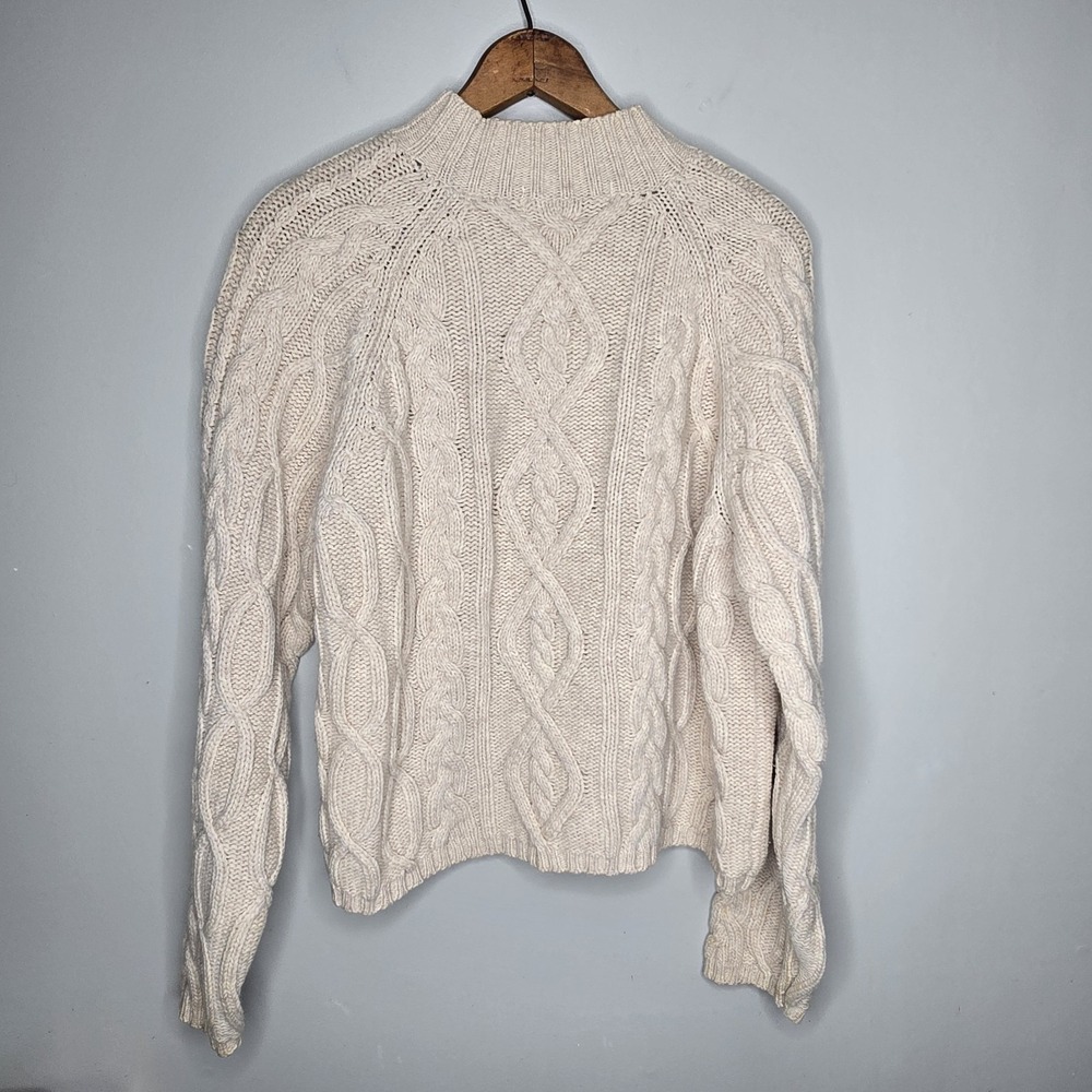Valerie Stevens Sport 100% Lambswool Classic Grannycore Cozy Chunky Sweater L - Picture 13 of 15